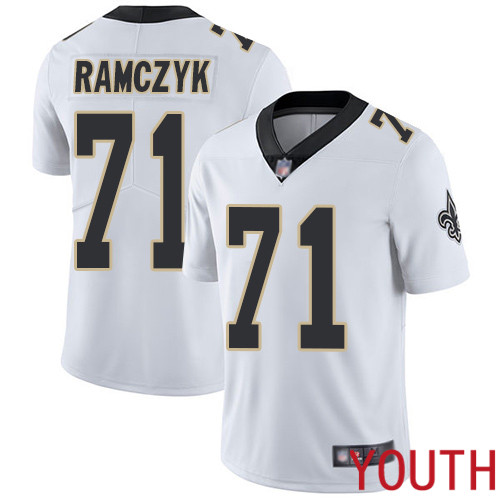New Orleans Saints Limited White Youth Ryan Ramczyk Road Jersey NFL Football #71 Vapor Untouchable Jersey->youth nfl jersey->Youth Jersey